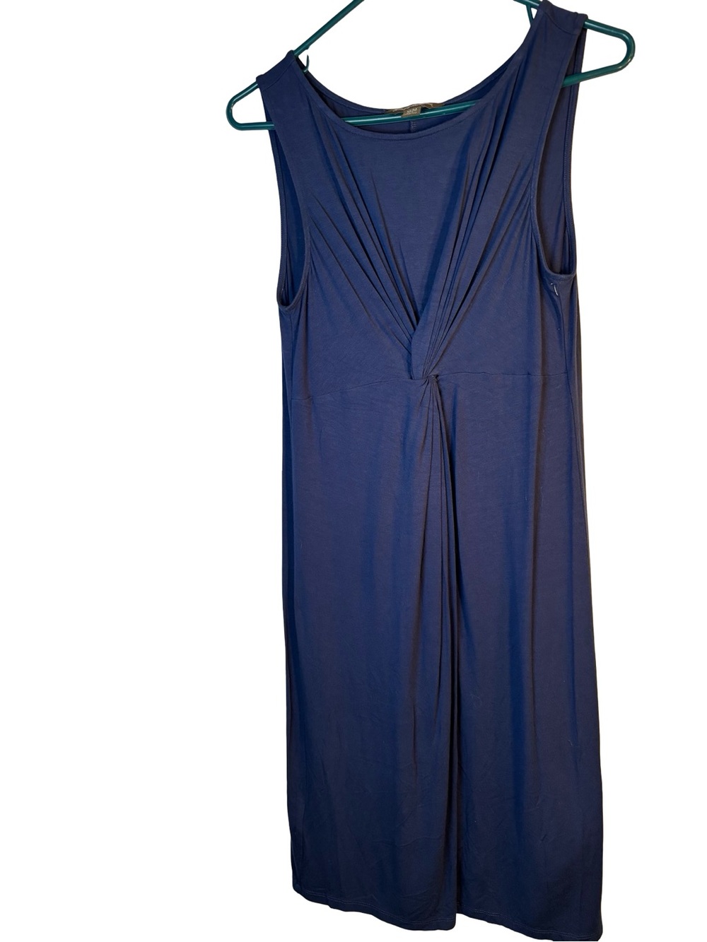 Tommy Bahama Deep Navy Twist-Front Sleeveless Midi Dress